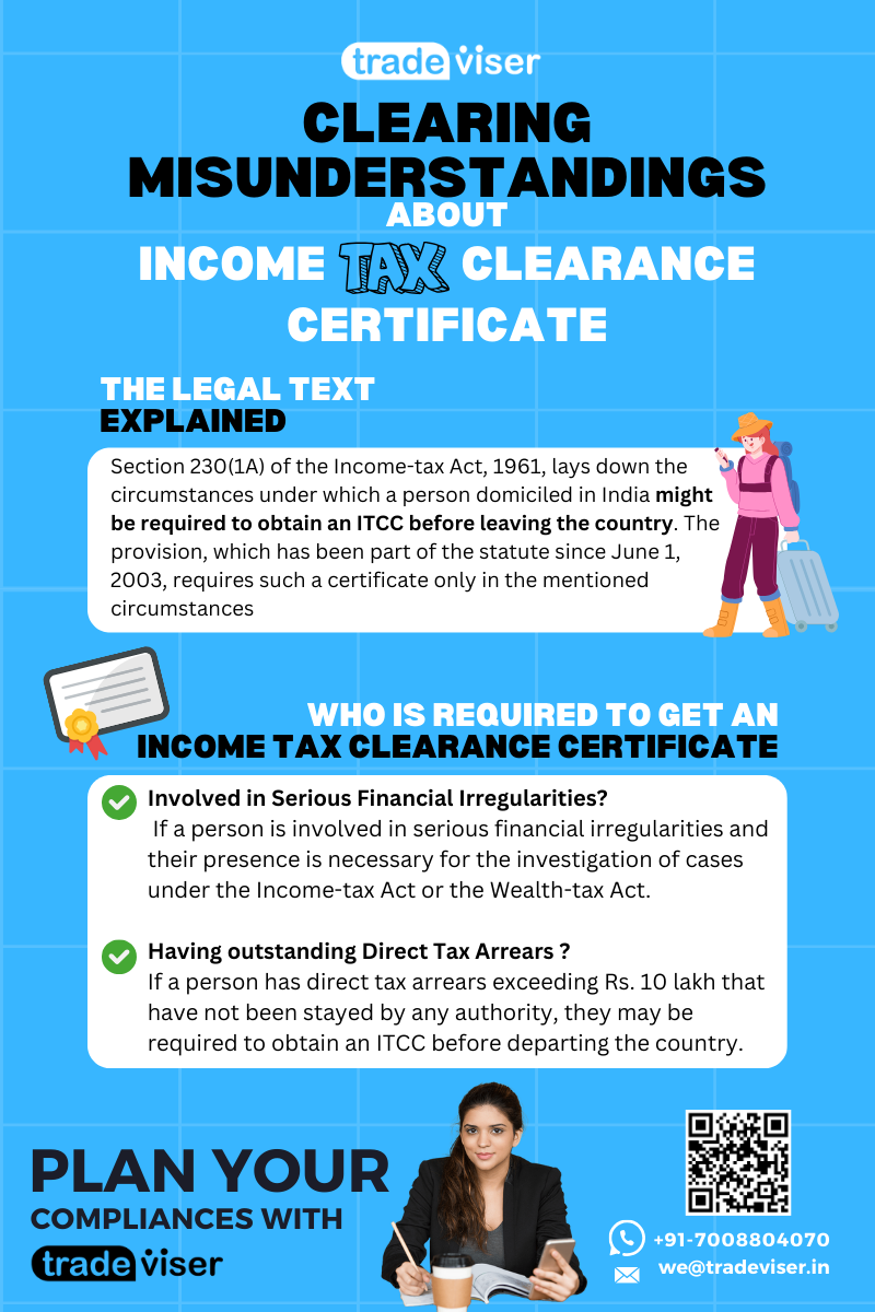 Income Tax Clearance Certificate, Clearing Misunderstandings about Income Tax Clearance Certificate