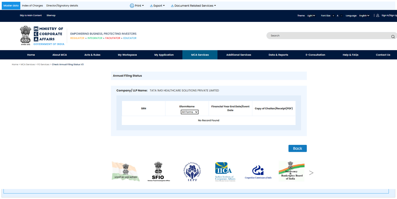 check annual filing status​, How to Check Annual Filing Status on MCA Portal | Step-by-Step Guide